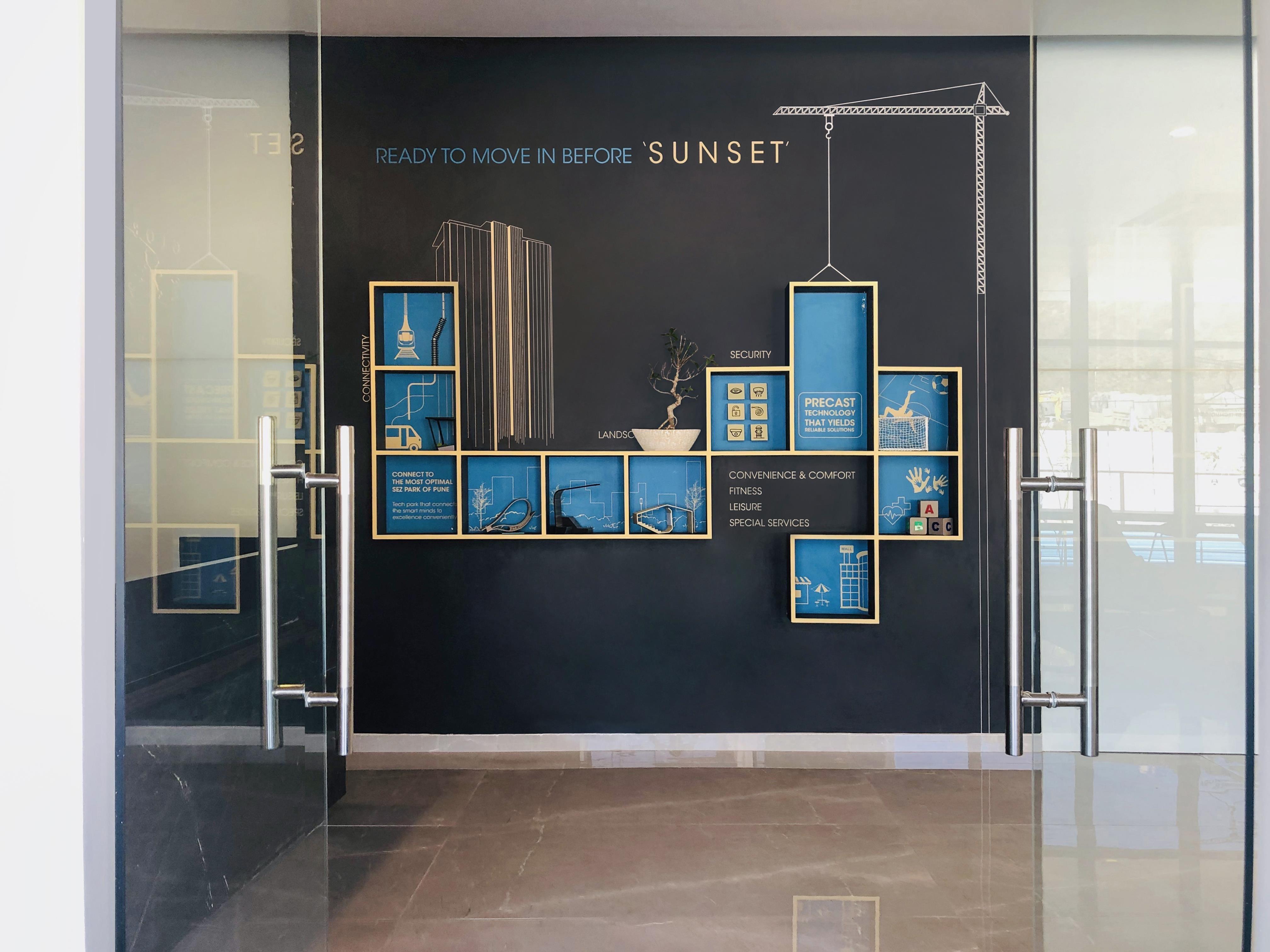 Global SEZ commercial wallpaper installation